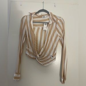 Hollister stripped blouse